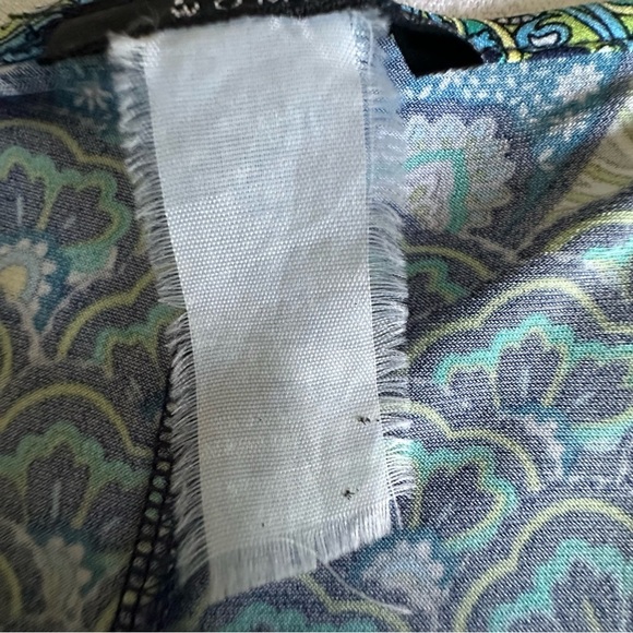 MSK Dress Womens L/XL Boho Tunic 70s Inspired Flowy Retro Bell Sleeve Stretch - Picture 9 of 11